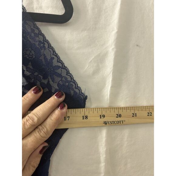 Victoria's‎ Secret Blue Lace Slip Dress Babydoll Negligee Chemise Sheer Size L - Picture 5 of 11